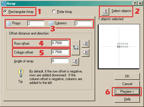 Array Dialog Box