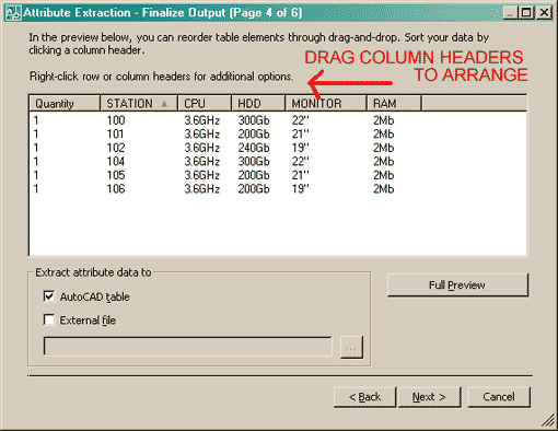Attribute Extraction Wizard