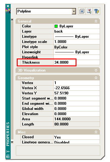 Modify Polyline (Properties) Dialog Box