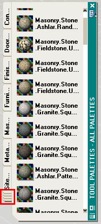 Material Palette in AutoCAD 2007
