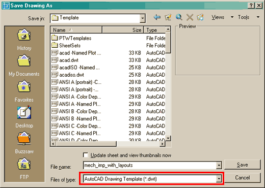 Save as Template Dialog Box
